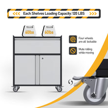 Load image into Gallery viewer, SUXXAN Metal Garage Cabinet with Wheels, Rolling Storage Cabinet with Lock, Garage Storage Cabinet with Adjustable Shelf and Door, Assembly Required
