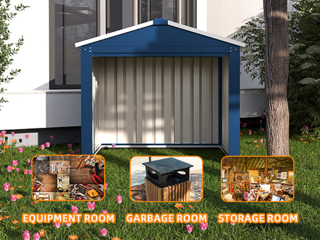 SUXXAN Metal Outdoor Storage Shed 3FT x 3FT, Small Steel Utility Tool Shed Storage House with Door & Lock, for Backyard Garden Patio Lawn (3' x 3'), Blue
