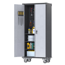 Load image into Gallery viewer, SUXXAN Metal Rolling Storage Cabinet with Multi Use Pegboard, Large Steel Utility Toolchest with Adjustable Shelves &amp; Locking Doors - Garage Cabinets for Tool Storage, Assemble Required
