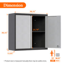 Load image into Gallery viewer, SUXXAN Metal Wall Mounted Cabinet Cupboard, Hanging Storage Cabinet for Bathroom Kitchen Toilet Cabinet with Doors and Shelves(2 Doors)
