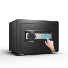 Load image into Gallery viewer, 0.8 Cubic Feet Fingerprint Home Safe Box, Digital Security Safe Lock Box Used for Home Office Hotel Business, Quick-Access Small Safes for Cash, Jewelry, Documents(Black)
