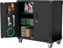 Load image into Gallery viewer, SUXXAN Metal Rolling Tool Chest，Steel Garage Cabinet with Wheels, Mobile Cabinet for Garage, Toolhouse，Assembly Required (Two Door Mobile Garage Cabinet)

