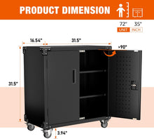 Load image into Gallery viewer, SUXXAN Metal Rolling Tool Chest，Steel Garage Cabinet with Wheels, Mobile Cabinet for Garage, Toolhouse，Assembly Required (Two Door Mobile Garage Cabinet)
