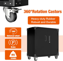 Load image into Gallery viewer, SUXXAN Metal Rolling Tool Chest，Steel Garage Cabinet with Wheels, Mobile Cabinet for Garage, Toolhouse，Assembly Required (Two Door Mobile Garage Cabinet)
