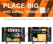 Load image into Gallery viewer, SUXXAN Metal Rolling Tool Chest，Steel Garage Cabinet with Wheels, Mobile Cabinet for Garage, Toolhouse，Assembly Required (Two Door Mobile Garage Cabinet)
