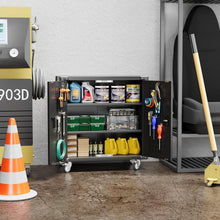 Load image into Gallery viewer, SUXXAN Metal Rolling Tool Chest，Steel Garage Cabinet with Wheels, Mobile Cabinet for Garage, Toolhouse，Assembly Required (Two Door Mobile Garage Cabinet)
