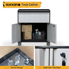 Load image into Gallery viewer, SUXXAN Metal Garage Cabinet with Wheels, Rolling Storage Cabinet with Lock, Garage Storage Cabinet with Adjustable Shelf and Door, Assembly Required
