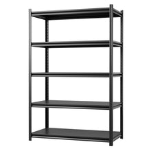 Load image into Gallery viewer, 5-Tiers Metal Large Capacity Storage Shelf, Adjustable Heavy Duty Shelving Unit, Utility Shelf Racks for Garage Kitchen Basement Warehouse (72.04&#39;&#39;Hx47.2&#39;&#39;Wx23.6&#39;&#39;D)
