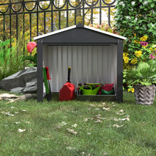 Load image into Gallery viewer, SUXXAN Metal Outdoor Storage Shed 3FT x 3FT, Tool Storage Backyard Shed, Tiny House Garden Shed for Backyard, Lawn, Patio (Black)
