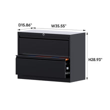 Load image into Gallery viewer, SUXXAN Metal Folding Lateral File Cabinet with 2 Drawers, Assembly Required

