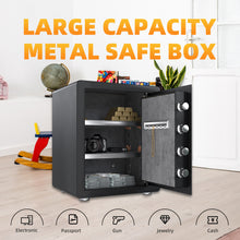 Load image into Gallery viewer, 2 Cubic Feet Electronic Keyboard Home Safe Box, Digital Security Safe Lock Box Used for Home Office Hotel Business, Quick-Access Small Safes for Cash, Jewelry, Documents(Black)
