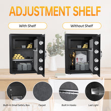 Load image into Gallery viewer, 2 Cubic Feet Electronic Keyboard Home Safe Box, Digital Security Safe Lock Box Used for Home Office Hotel Business, Quick-Access Small Safes for Cash, Jewelry, Documents(Black)

