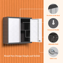 Load image into Gallery viewer, SUXXAN Metal Wall Mounted Cabinet Cupboard, Hanging Storage Cabinet for Bathroom Kitchen Toilet Cabinet with Doors and Shelves(2 Doors)
