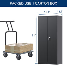 Load image into Gallery viewer, SUXXAN Metal Storage Garage Cabinets with Locking Doors and Adjustable Shelves, Steel Storage Cabinet for Garage, Office, Classroom, Assemble Required(Black)
