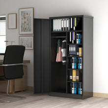 Load image into Gallery viewer, SUXXAN Steel Wardrobe Cabinet Locker,71&#39;&#39;H Metal Locker with Lockable Doors and Hanging Rod, Perfect for Bedroom,Gym,Living Room, Assembly required (Black, Locker)
