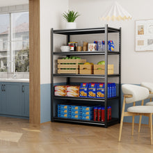 Load image into Gallery viewer, 5-Tiers Metal Large Capacity Storage Shelf, Adjustable Heavy Duty Shelving Unit, Utility Shelf Racks for Garage Kitchen Basement Warehouse (72.04&#39;&#39;Hx47.2&#39;&#39;Wx23.6&#39;&#39;D)
