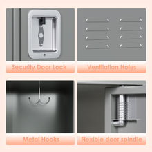 Load image into Gallery viewer, 12 Doors Metal Storage Locker Cabinet for Employees, Storage Locker for School Office Gym Bedroom, Industrial Steel Storage Locker with 12 Hooks, Assembly Required(Light Gray)
