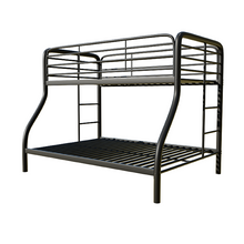Load image into Gallery viewer, SUXXAN Metal Bunk Bed, Bunk Bed Frame with Safety Guard Rails, Heavy Duty Space-Saving Design, Steel Bed for Kids/Teens/Adults,School,Bedroom, Assembly Required (Twin Over Full )(Black)
