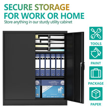 Load image into Gallery viewer, SUXXAN Small Industrial Metal Storage Cabinet with 2 Adjustable Shelves for Home and Office, Assembly Required
