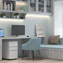 Load image into Gallery viewer, SUXXAN 3 Drawer Metal Mobile Pedestal Cabinet,Fully Assembled Except Casters(White)
