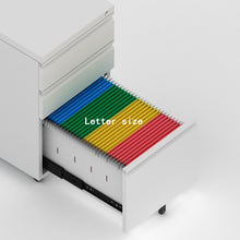 Load image into Gallery viewer, SUXXAN 3 Drawer Metal Mobile Pedestal Cabinet,Fully Assembled Except Casters(White)
