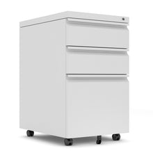Load image into Gallery viewer, SUXXAN 3 Drawer Metal Mobile Pedestal Cabinet,Fully Assembled Except Casters(White)
