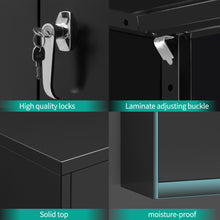 Load image into Gallery viewer, SUXXAN Small Industrial Metal Storage Cabinet with 2 Adjustable Shelves for Home and Office, Assembly Required
