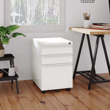 Load image into Gallery viewer, SUXXAN 3 Drawer Metal Mobile Pedestal Cabinet,Fully Assembled Except Casters(White)

