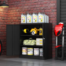 Load image into Gallery viewer, SUXXAN Small Industrial Metal Storage Cabinet with 2 Adjustable Shelves for Home and Office, Assembly Required
